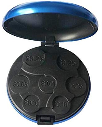 1pc Mini Specie Boîte De Rangement Coin Porte-Case Portable Tirelire Euro Coin Distributeur Conteneur Porte-Monnaie Coins Dollar De (Couleur Aléatoire)