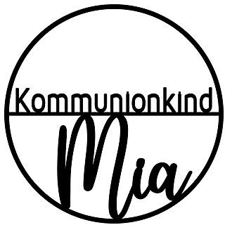 Holz 3D-Schriftzug Kranz Kommunionkind Vorname mit deinem persönlichen Wunschnamen Wandkranz Türkranz Hoop