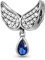 GNOCE Engelsflügel Anhänger Charm Sterling Silber Baumeln Charm Fit Armband/Halskette Mode Geschenk Für Frauen Mädchen Tochter mit Taschen und Schmuckschatullen verpacken