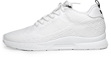 Conzuri Offizielle V2 Cloud-Laufschuhe für Herren, höhenerhöhende Schuhe, erhöhen deine Körpergröße um 6,1 cm, leichte, rutschfeste Freizeit- und Mode-Sneaker, Weiß / Ice