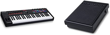 M-Audio Oxygen Pro 49 – 49 Key USB MIDI Keyboard Controller With Beat Pads & SP-1 - Universal Sustain Pedal for MIDI Keyboards, Digital Pianos, Electric Pianos & More