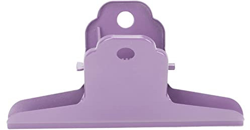 Tnfeeon Pince à Reliure en Métal, Pinces Bouledogue de Grande Taille Pinces à Charnière Fichier Papier Pinces à Reliure pour Photos Cartes Dessins(Mauve)