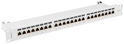 LANBERG PPS7-1024-S Patch Panel 24 PUERTOS 1U CAT.7 FTP GRAU