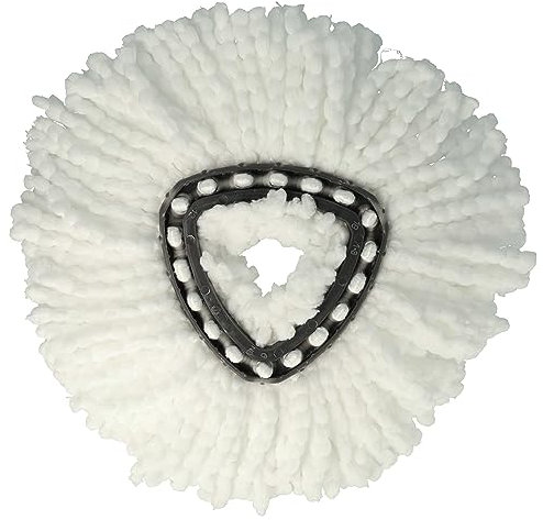 vhbw Replacement Mop Head compatible with Vileda EasyWring & Clean, EasyWring & Clean Turbo Mop - Microfibre Attachment White
