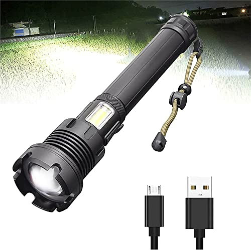 Mattibom Flashlight,90000 Lumen Flashlight,Led Rechargeable Tactical Laser Flashlight 90000 High Lumens,Super Bright Powerful Flashlights,IPX5 Waterproof
