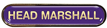 Head Marshall Gel Domed Purple School Bar Badge