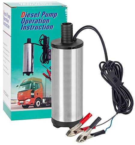 12v 51mm Pompa Carburante Elettrica Pompa Sommersa Pompa di Trasferimento del Combustibile Diesel ad Olio con 3 m Cavo con Fascette