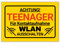 ACHTUNG Teenager Schild - Lustiges Geschenk für Teenager zur Jugendweihe oder zum Geburtstag -Türschild (30cm x 20 cm) als Teenager Zimmer Deko - Für Jungen und Mädchen
