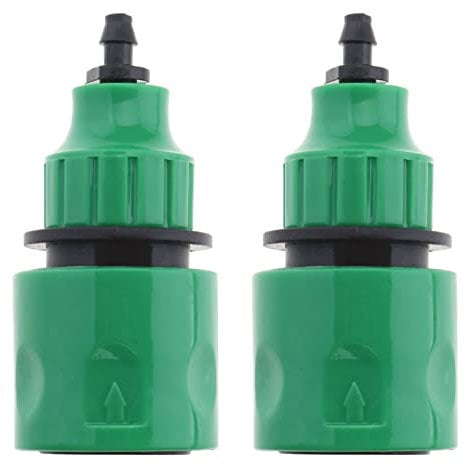 2 conectores rápidos para manguera de agua de jardín, adaptador de riego unidireccional, conector de grifo para sistema de riego de jardín de tuberías de 8/11 mm, 4/7 mm