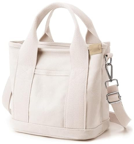 Halemet Kleine Tasche mit Reißverschluss, Tragetasche für Damen, Canvas-Umhängetasche, Schultertasche, Hobo-Tasche, Messenger-Tasche