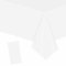 YAAVAAW 137x274cm White Plastic Table Cloth Table Cover,White Party Disposable Table Cloths Tablecover Table Decor,White Tablecloth Party for Picnic,Dining,Baby Shower,Wedding,Birthday,Christmas