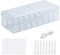 Data Cable Storage Box with 8 Cable Ties, Cable Management Box Hub Sorting Box with Lid, Desktop Cable Tidy Box with 9 Compartments for Cable Organiser(Transparent)