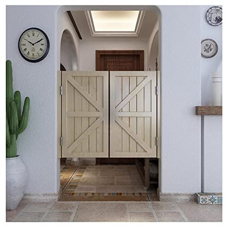 Porte battante, porte western ,porte persienne, porte saloon, porte accordéon ,Portes de Cloison à Fermeture Automatique en Bois Massif, Pour Cuisine, Salon, Emporium ( Color : E , Size : W70xH100cm(2