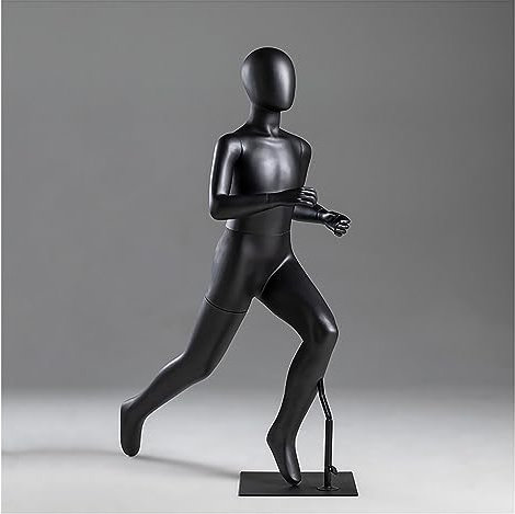 JYHHCYS Kinder Schneiderpuppen Schwarzer Sport-Mannequin-Torso-Körper In Kindergröße, Bekleidungsgeschäft Laufendes Dummy-Modell Puppenkörper Mit Abnehmbaren Armen Und Beinen (Color : Style2)