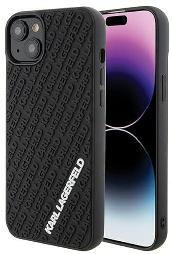 Karl Lagerfeld KLHCP15M3DMKRLK Hülle für iPhone 15 Plus 6.7 Schwarz hardcase 3D Rubber Multi Logo