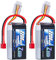 Zeee 3S Lipo Battery 2200mAh 11.1V 50C Shorty Pack Battery with T Plug for RC Car Truck Vehicles RC Boat RC Drone Airplane Quadcopter Helicopter FPV RC Hobby Models (2 Pack)