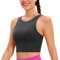 CRZ YOGA Damen Butterluxe Racerback Sport BH Gepolstert Ohne Bügel Crop Tops Longline Yoga Tank Top Fitness Sports Bra Melanit 42