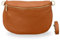 BRISE Bauchtasche Damen Echtleder AFIA Gold Handgemachte Umhängetasche Crossbody Bag mit Ledergurt 3 Fächer Hüfttasche Gürteltasche Made in Italy (Cognac Braun-Gold 1)