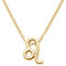 Mizodia® - Vergoldete Sternzeichen Kette mit Anhänger - Elegantes Astrologie Geschenk für Steinbock, Wassermann & Andere - Zodiac Schmuck, Ideal für Sternzeichen Liebhaber (Löwe)
