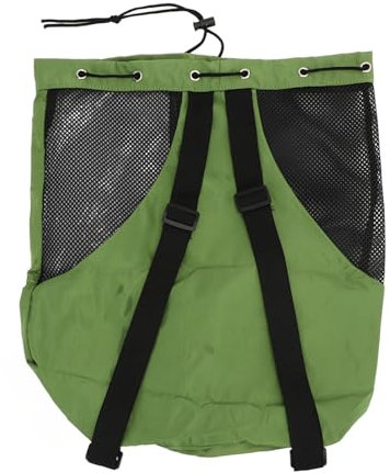 Zaino da Spiaggia, Zaini da Spiaggia con Tracolla Regolabile di Grande Capacità, Rete Leggera E Traspirante E Zaino in Rete da Nuoto in PVC(Verde)