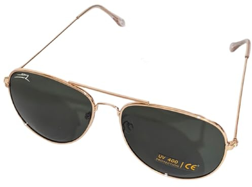 BROWN - Sonnenbrille im Pilotenstil - Sonnenbrille für Damen und Herren - Sunglasses mit dunklen Filtern und UV-Schutz 400 -