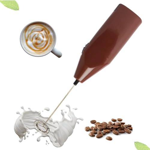 Happy Gizmos Handheld Milk Frother | Coffee and Cappuccino Automatic Mixer, Battery Milk Foamer, Electric Milk Frother Matcha & Milkshake Whisk (Coffee)