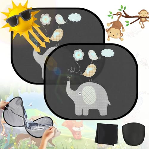 Sonnenschutz Auto Baby,2 Stück UV Schutz Sonnenblende Auto Kinder,47 x 30cm,Sonnenschutz Auto,Auto Verdunkelung Fenster, für Kinder, Haustiere,Erwachsene