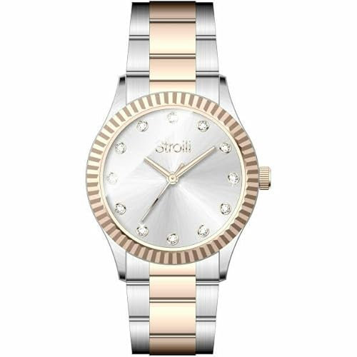 Orologio donna solo tempo Stroili Positano bicolor acciaio e rosè con cristalli 1688944