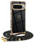 Mkej Coque pour Google Pixel 9/9 Pro avec Cordon de Collier, Coque avec Cordon Motif Coeur d'amour TPU Housse, Collier RéglableTéléphone Portable Lanyard Case Google Pixel 9/9 Pro, Or Noir