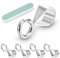Wanmu 5 Stück Kettenverschluss Sterling Silber 925 Schmuck Anhänger Ösen, Anhängeröse Kettenanhänger Ösen Clips Schmuck Karabiner Armband Verschluss für Halskette Armband Halsketten Schmuckherstellung