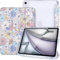 Vozehui Case for iPad Air 13-Inch M2 2024 with Pencil Holder, Support Touch ID, Auto Wake/Sleep iPad Air 13 Cover 2024, Flower