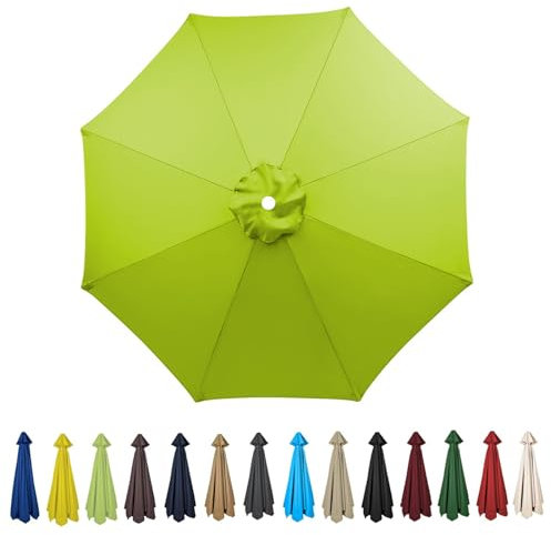 Toile de rechange en polyester pour parasol déporté à 6 baleines Vert vif 2 m