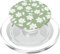 Matcha Green - White Daisy Flower Floral Heart Leaves PopSockets PopGrip for MagSafe