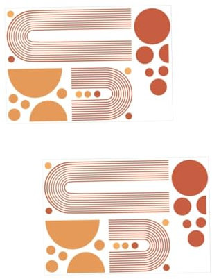 RORPOIR 2sätze Geometrische Wandtattoos Für Schlafzimmer Selbstklebende Boho-dekoration Einsetzbar Glatten Oberflächen Modern Für -projekte