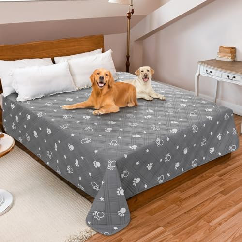 PICK FOR LIFE 208x305cm wasserdichter Hundedecken, waschbare Haustierdecken für Hunde, rutschfeste Welpen Unterlagen bieten umfassende Abdeckung und Schutz für Ihre Sofa, Bett, Autositz