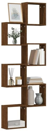 vidaXL Wall Cube Shelves 6 pcs Brown Oak 30x15x30 cm, cube storage, cube organiser, floating shelf, cube shelf, cube storage organiser
