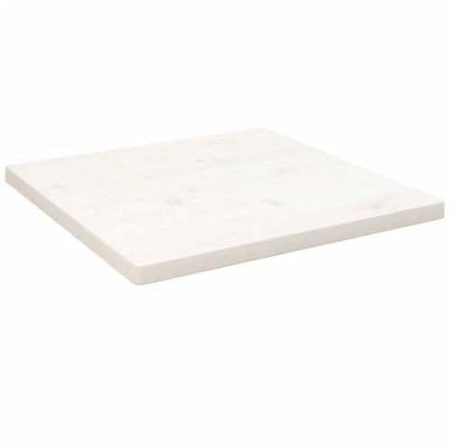 Brokky 824371 Table T O P White 40x40x2.5 cm Solid Wood Pine Square Wooden Large Kitchen Dining TableT O P WorkT O P DeskT O P CounterT O P Workstation