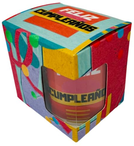 MOLIVELL Taza de Cafe FELIZ CUMPLEAÑOS con Caja y Tarjeta a juego | Regalos para Hombre, Mujer, Familia, Amigo, Amiga | Taza Original Regalo | Taza Cerámica 325ml (Colores)