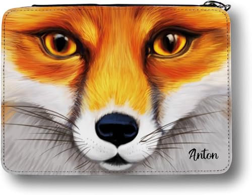 Wandtattoo Loft Gefüllte Federtasche Federmappe Fuchs Motiv personalisiert Wunschname Geschenk Geburtstag Einschulungsgeschenk