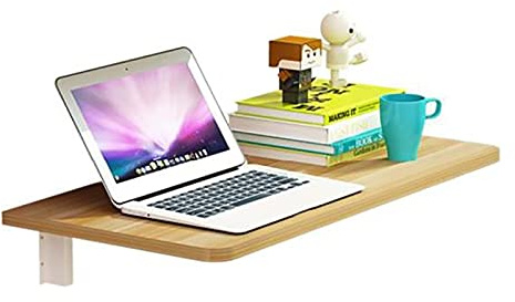 Massivholztisch, platzsparender Tisch, an der Wand montierter Computertisch, Schreibtisch, Metall-Stahlrahmen, klappbarer Wandtisch, schwimmender Schreibtisch, Arbeitszimmer, Schlafzimmer, Badezimmer