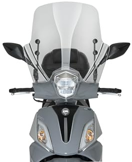 Puig 22328W Carenabris T.X.; aerodynamic for scooter; impact and UV resistant; easy installation; modern and functional city design, Clear