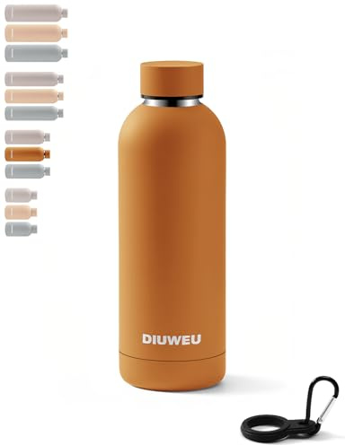 Stainless Steel Water Bottle Double Wall, Insulated Metal Water Bottle with Clip, 350ml/500ml/750ml/1L, BPA Free, 24hrs Cold & 12hrs Hot, Suitable for Sports, Camping, Hiking, Cycling, Gym, Travel