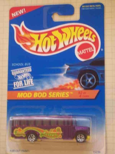 Mod Bod Series #2 School Bus With Lime Yellow Base #397 Collectible Collector Car Mattel Hot Wheels 1:64 Scale by Mattel