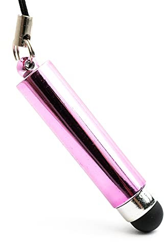 System-S Mini Stylus Touch Pen kapazitiver Bildschirm Eingabe Stift in Pink für Smartphone Touchscreen Handy Tablet PC PDA