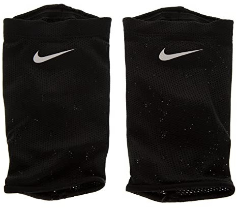 Nike Guard Lock Elite Football Guard Sleeves (1 Pair) - Black/White/White, XL