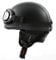 ATO Moto Oldtimer Motorradhelm mit Brille Größen: XS bis XL Farben: Weiß, Schwarz glänzend oder Schwarz matt (XL 61cm, Leder)