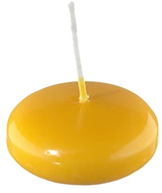Unbekannt Kerzen, Schwimmkerzen Goldgelb Gelb 2,6 x 4,2 cm, 40 Stück