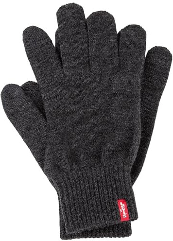 Levi's Herren Ben Touch Screen Gloves Handschuhe, Grau (Dark Grey), Large