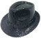 TrendandStylez Pailletten Hut Glitzer Kappe Sylvester Karneval Party 11 Farben (Schwarz)