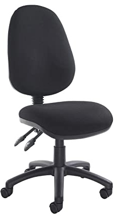 Fabric Operator seating - 2 Lever Operator Chair without Arms - Black (V100-00-K) H995xW1125xD490